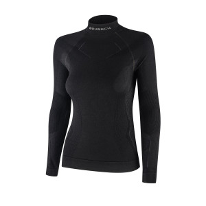 Brubeck damska, wełniana termoaktywna koszulka Extreme Merino LS1665W / kolor czarny