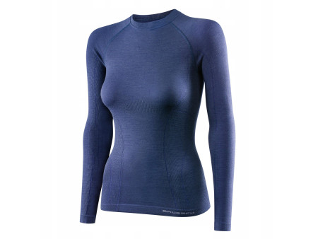 Active Wool komplet damskiej bielizny termoaktywnej jeansowy - czarny